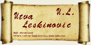 Utva Leškinović vizit kartica